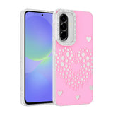 Galaxy A36 Kılıf Damla Taşlı Zore Rivas Sert PC Kapak Pembe