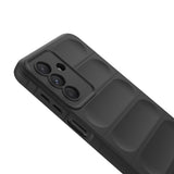 Galaxy A36 Kılıf Esnek TPU Oyuklu Arka Yüzey Tasarımlı Etnik Silikon Kapak Lacivert