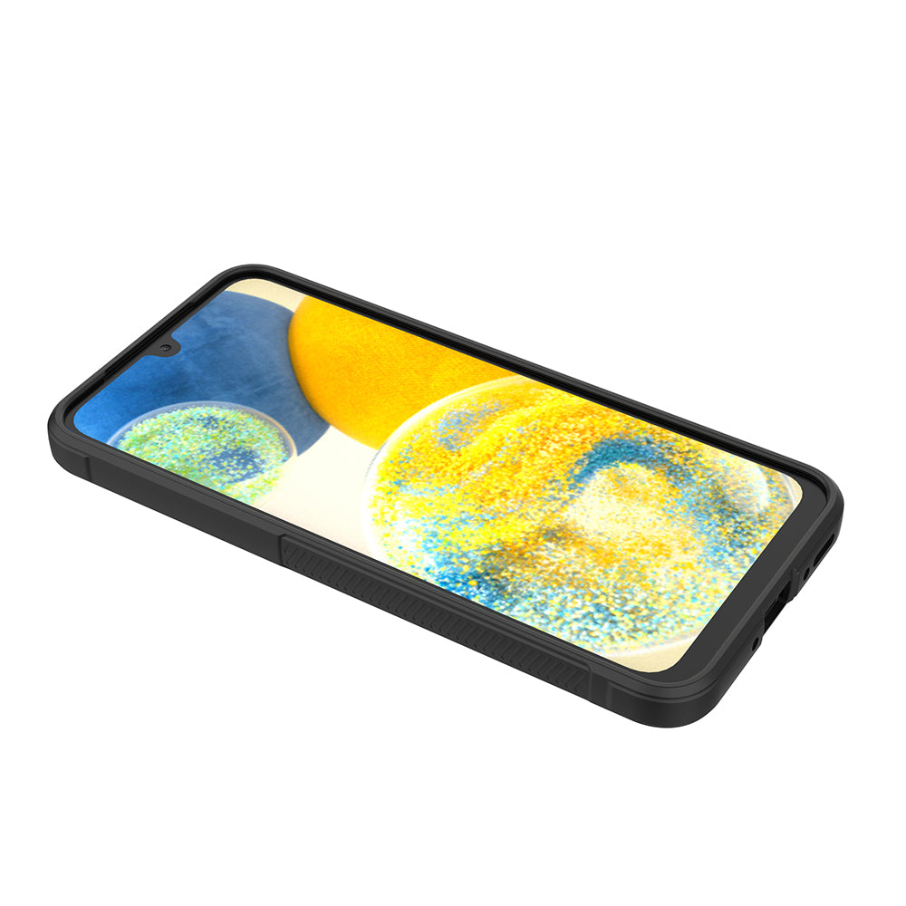 Galaxy A36 Kılıf Esnek TPU Oyuklu Arka Yüzey Tasarımlı Etnik Silikon Kapak Lacivert
