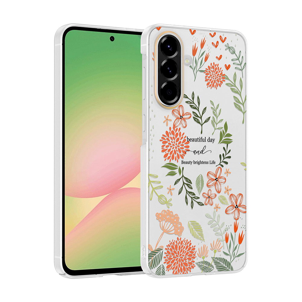 Galaxy A36 Kılıf Kamera Korumalı Desenli Zore Klip Kapak Beautiful