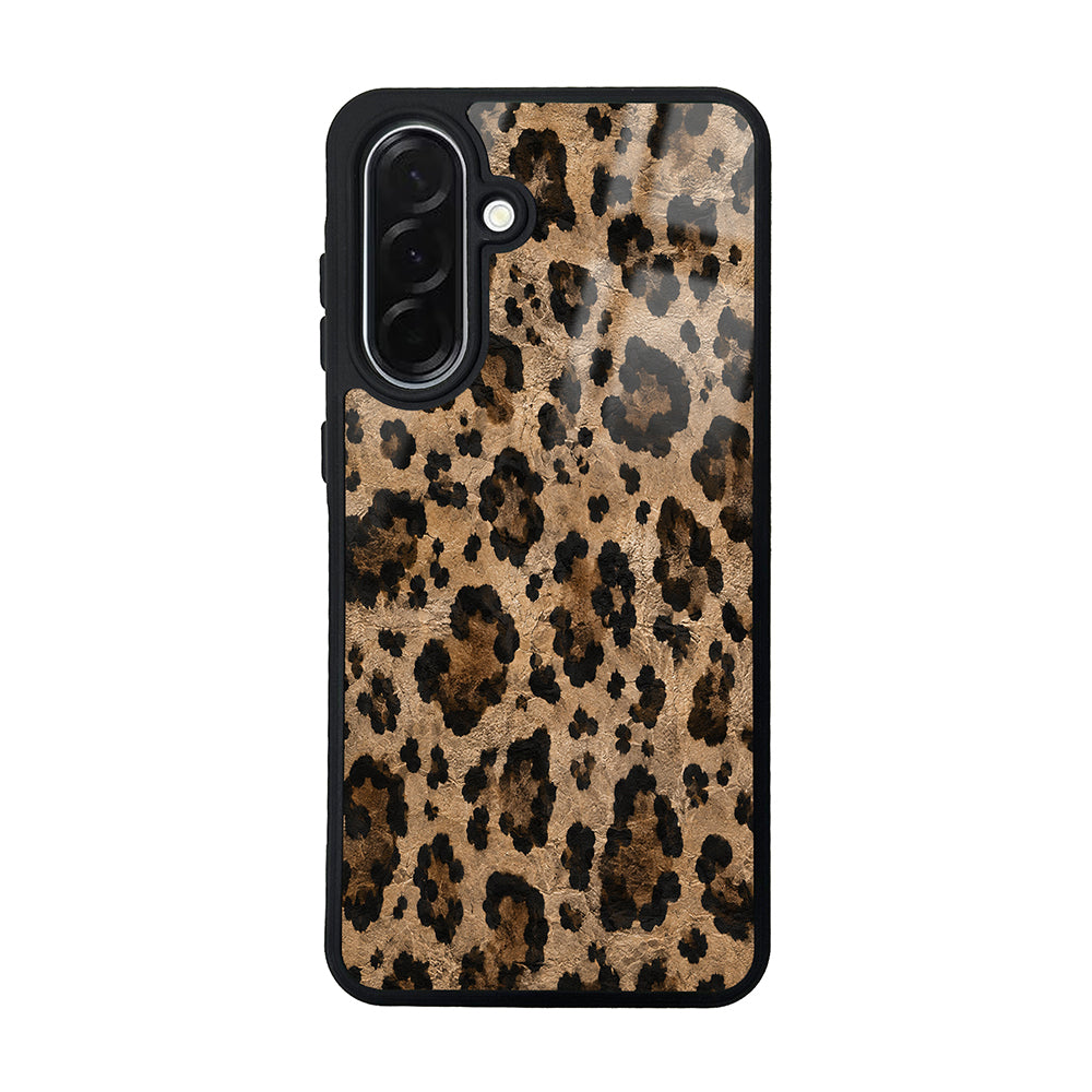 Galaxy A36 Kılıf Kamera Korumalı Desenli Zore Lusi Kapak Kahve Leopar