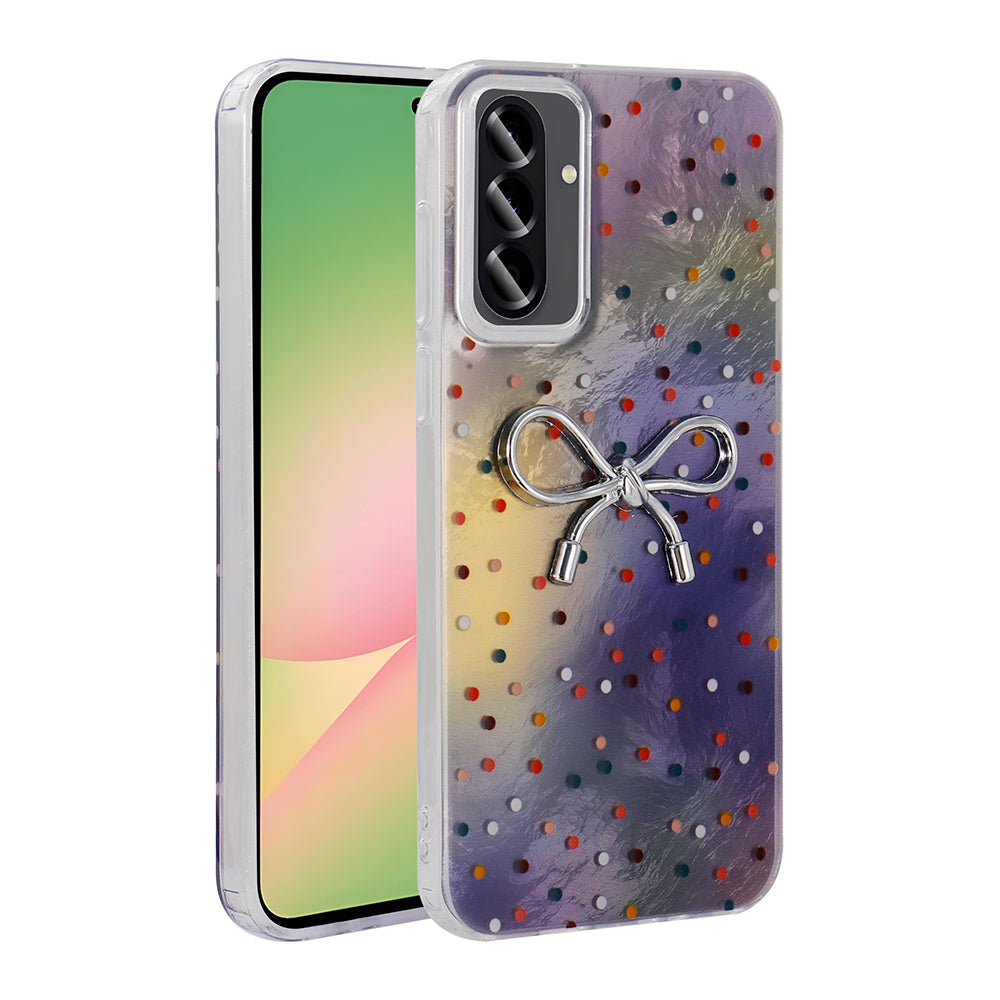 Galaxy A36 Kılıf Kamera Korumalı Figürlü Zore Ponti Silikon Kapak Beyaz