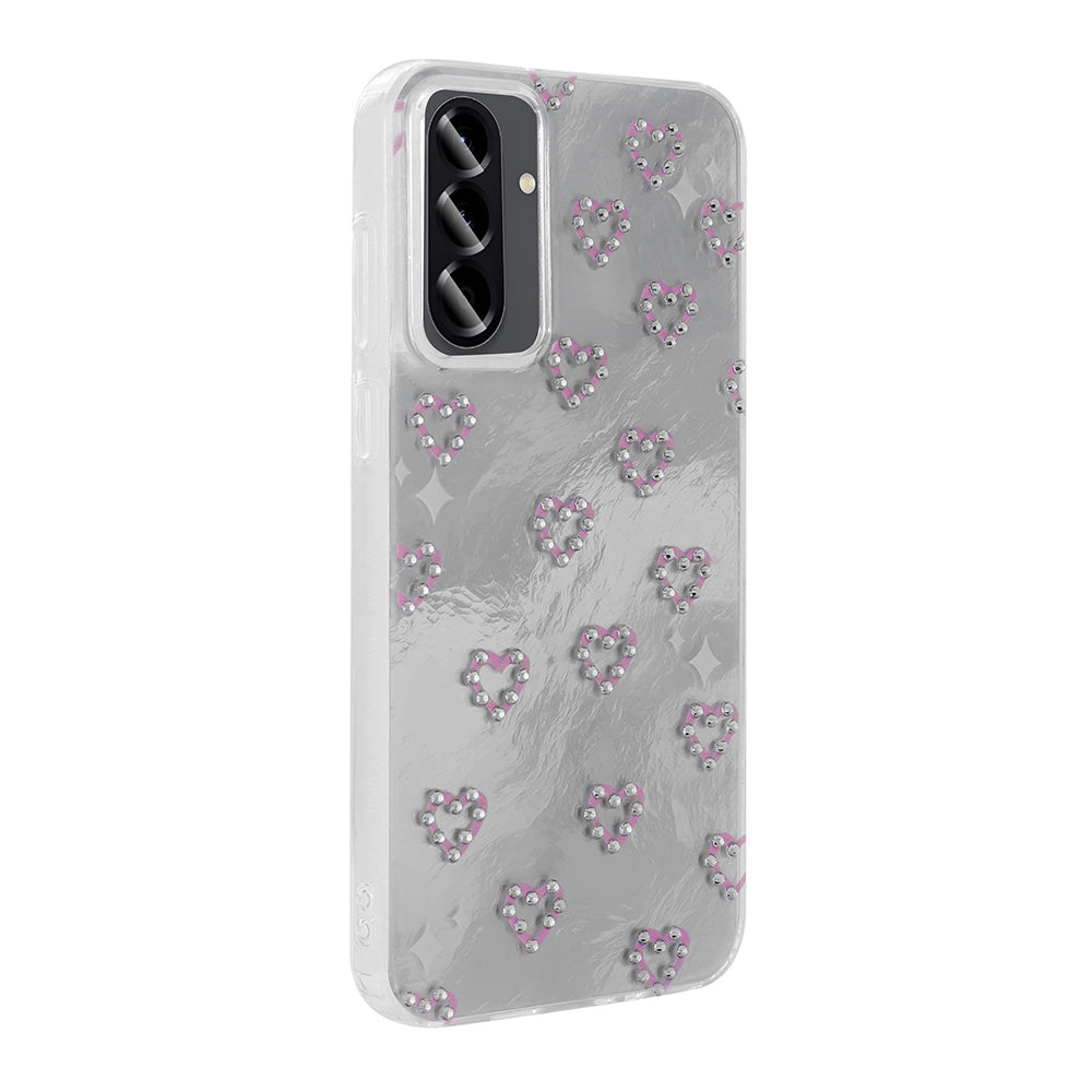 Galaxy A36 Kılıf Kamera Korumalı Figürlü Zore Ponti Silikon Kapak Açık Pembe