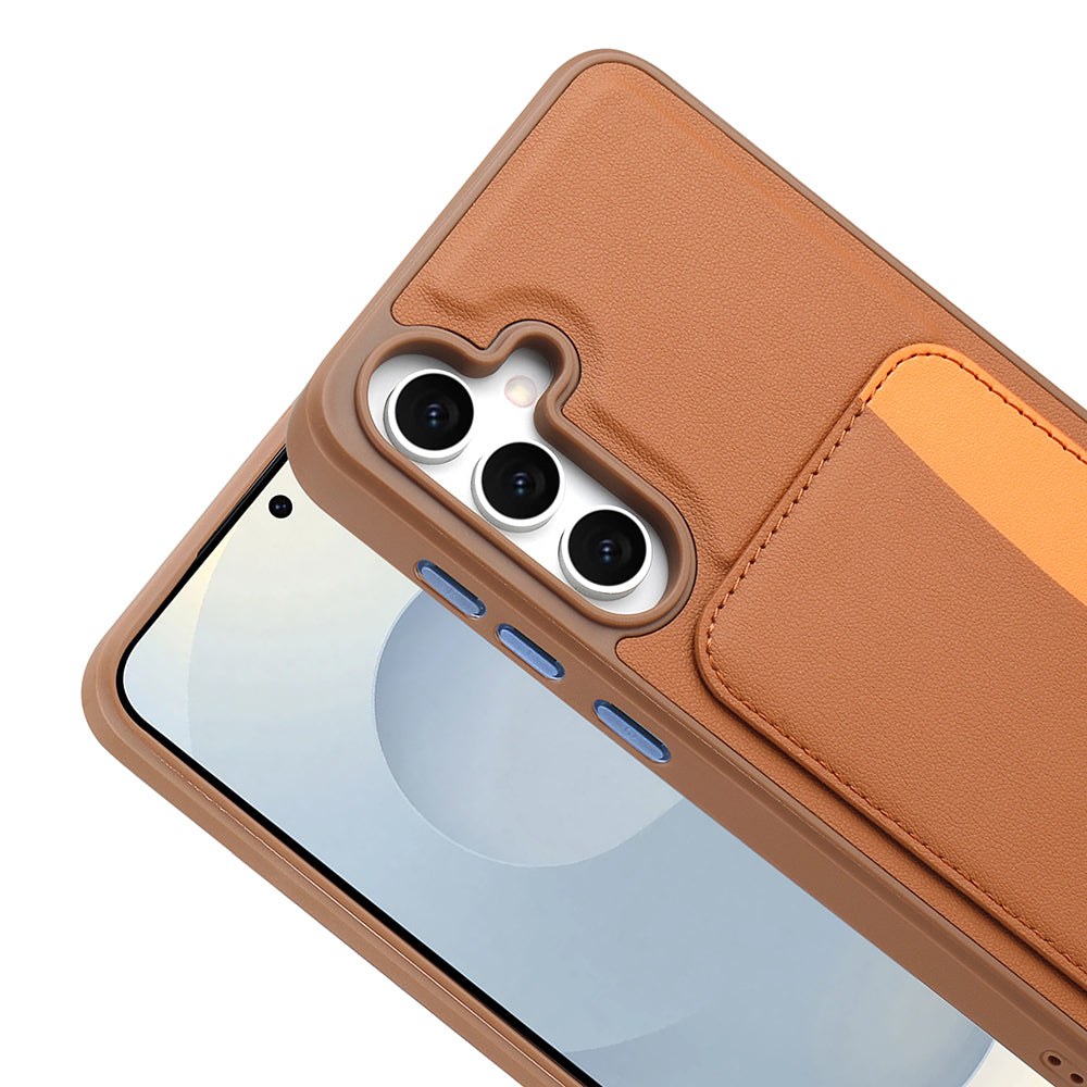 Galaxy A36 Kılıf Kartlıklı Zore X-Kart Silikon Kapak Koyu Gri