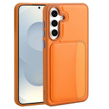 Galaxy A36 Kılıf Kartlıklı Zore X-Kart Silikon Kapak Turuncu
