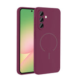 Galaxy A36 Kılıf M-safe Şarj Özellikli Zore Meta Kapak Mürdüm