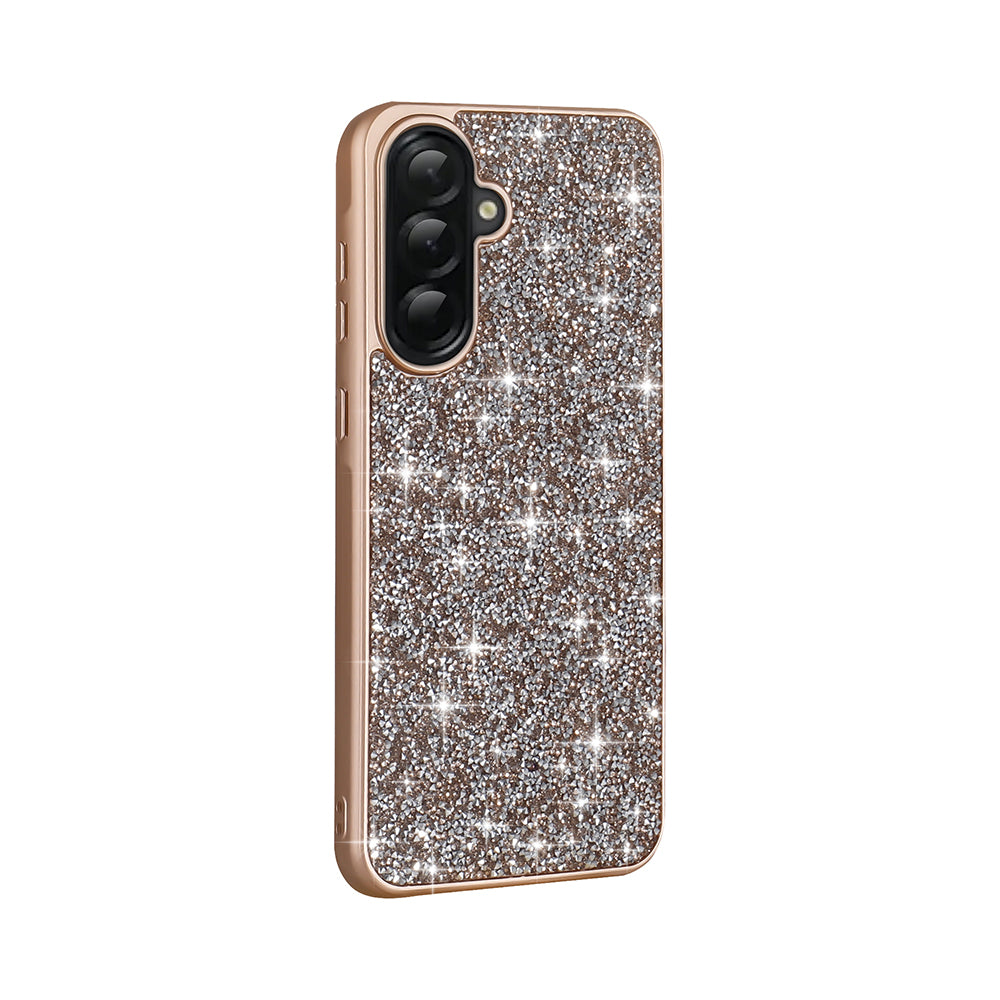 Galaxy A36 Kılıf Parlak Taşlı Tasarım Zore Pırlanta Kapak Siyah