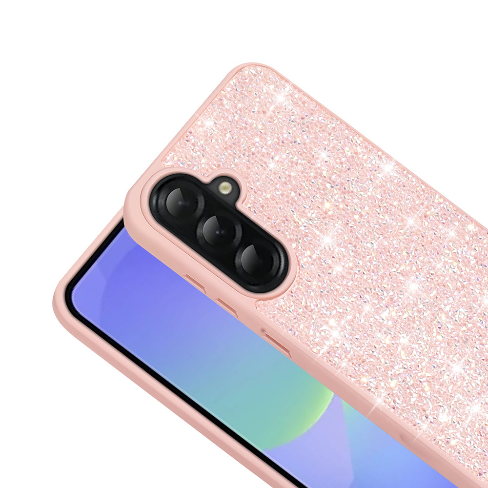 Galaxy A36 Kılıf Parlak Taşlı Tasarım Zore Pırlanta Kapak Siyah