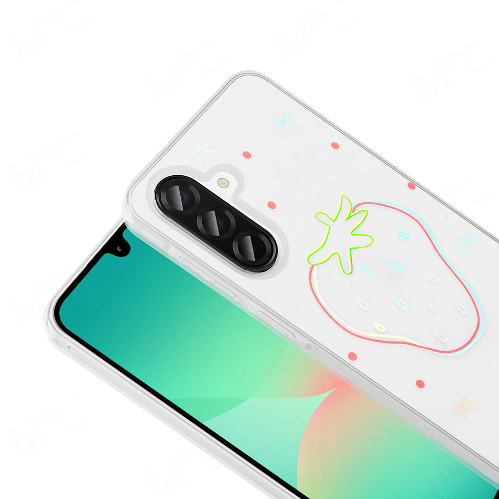 Galaxy A36 Kılıf Şeffaf Figürlü Zore Folk Sert Kapak Kalp