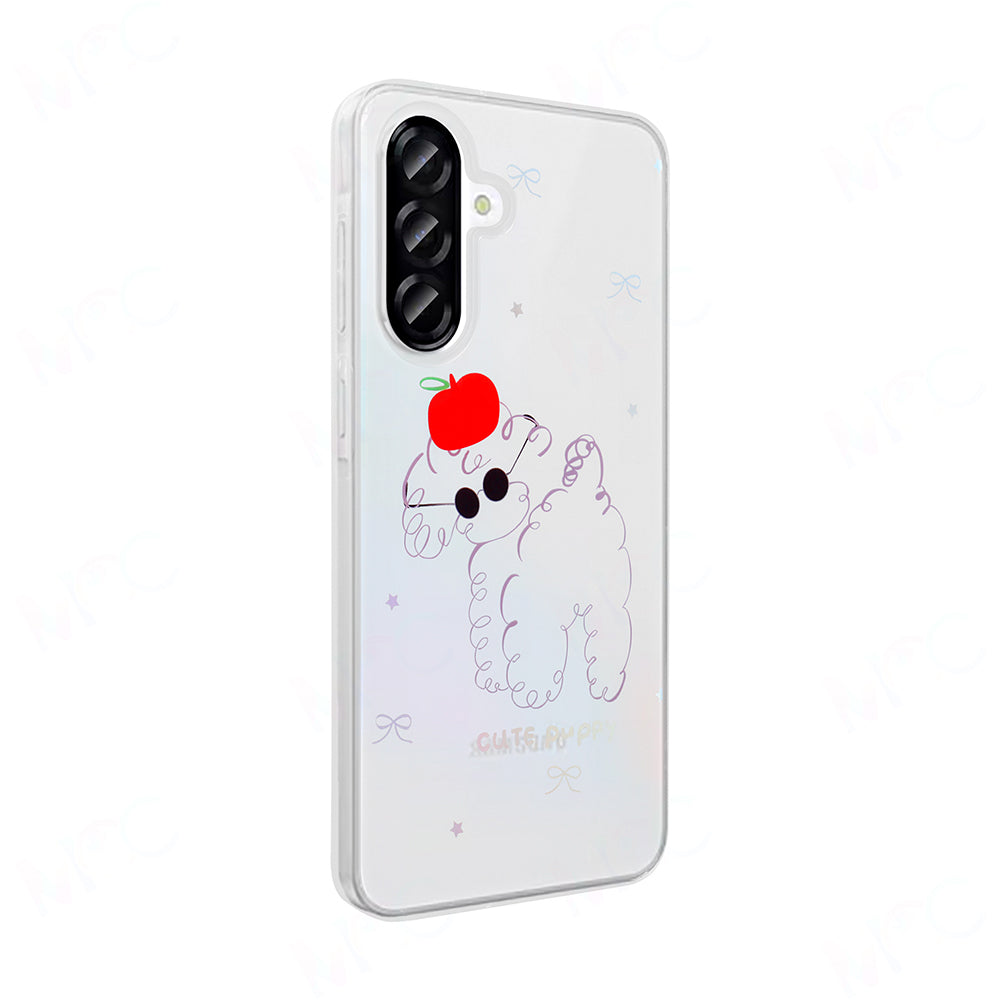 Galaxy A36 Kılıf Şeffaf Figürlü Zore Folk Sert Kapak Kalp