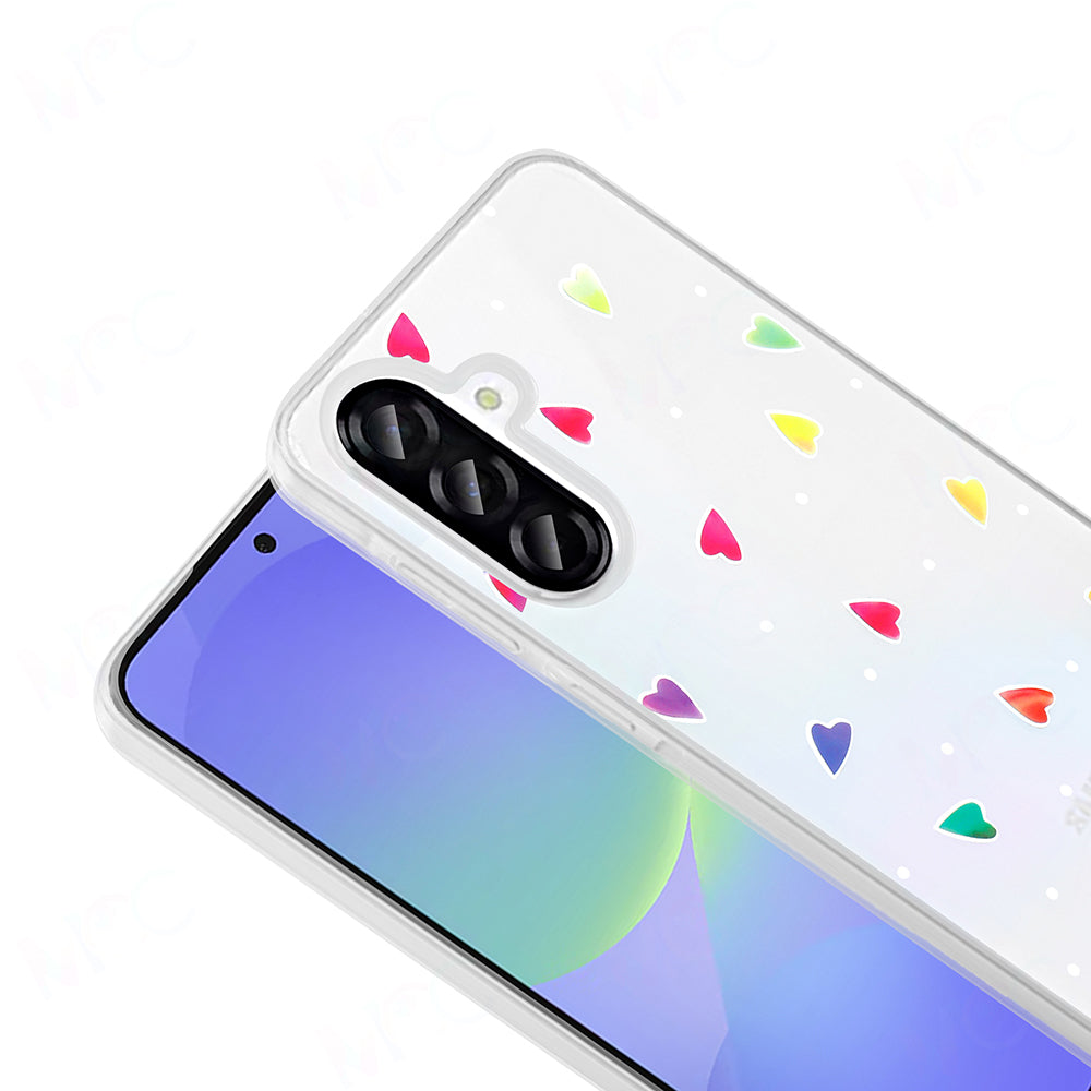 Galaxy A36 Kılıf Şeffaf Figürlü Zore Folk Sert Kapak Fiyonk