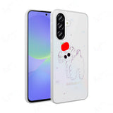 Galaxy A36 Kılıf Şeffaf Figürlü Zore Folk Sert Kapak Sevimli Köpek