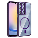 Galaxy A36 Kılıf Standlı ve Kamera Lens Hediyeli Zore Etro Kapak Gri
