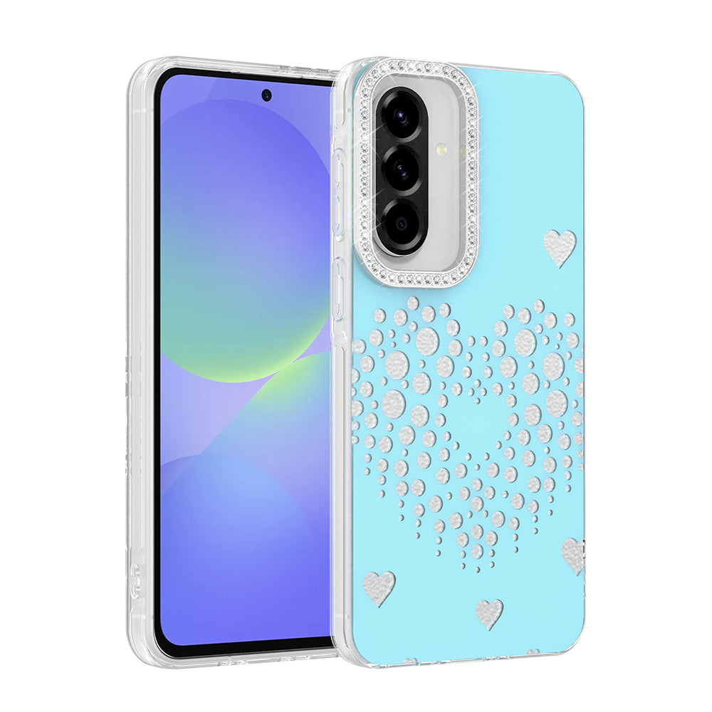 Galaxy A37 Kılıf Damla Taşlı Zore Rivas Sert PC Kapak Mavi
