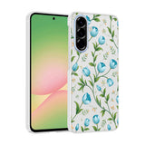 Galaxy A37 Kılıf Kamera Korumalı Desenli Zore Klip Kapak Mavi Lale