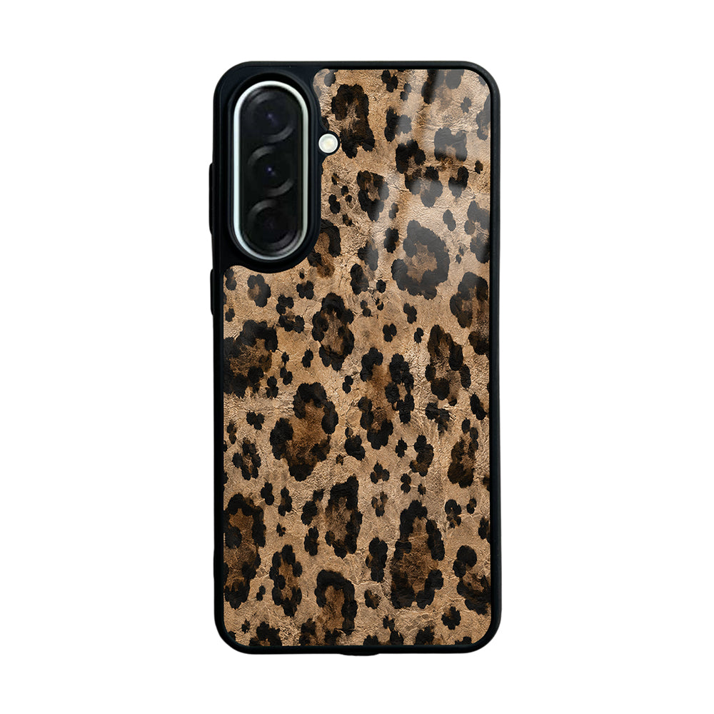 Galaxy A37 Kılıf Kamera Korumalı Desenli Zore Lusi Kapak Kahve Leopar