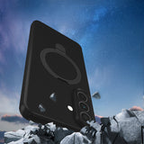 Samsung Galaxy A37 Kılıf M-safe Şarj Özellikli Standlı Samara Kapak Pembe