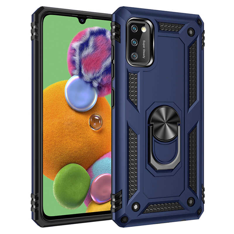 Galaxy A41 Kılıf Zore Vega Kapak Mavi