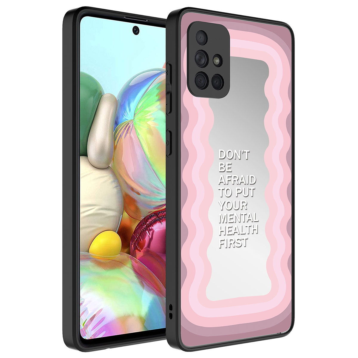 Galaxy A51 Kılıf Aynalı Desenli Kamera Korumalı Parlak Zore Mirror Kapak Ayna