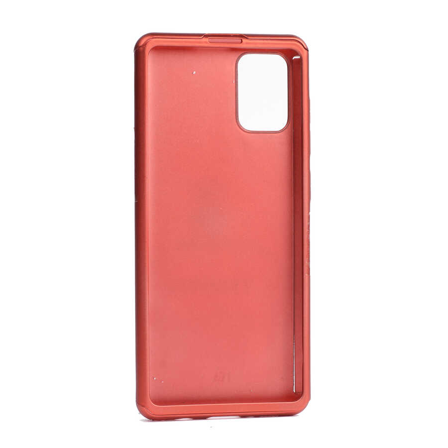 Galaxy A51 Kılıf Zore 360 3 Parçalı Rubber Kapak Siyah