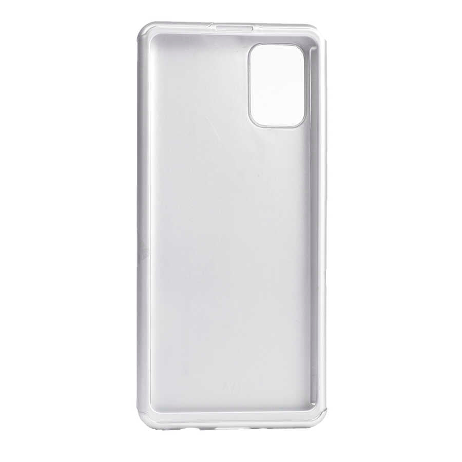 Galaxy A51 Kılıf Zore 360 3 Parçalı Rubber Kapak Gri