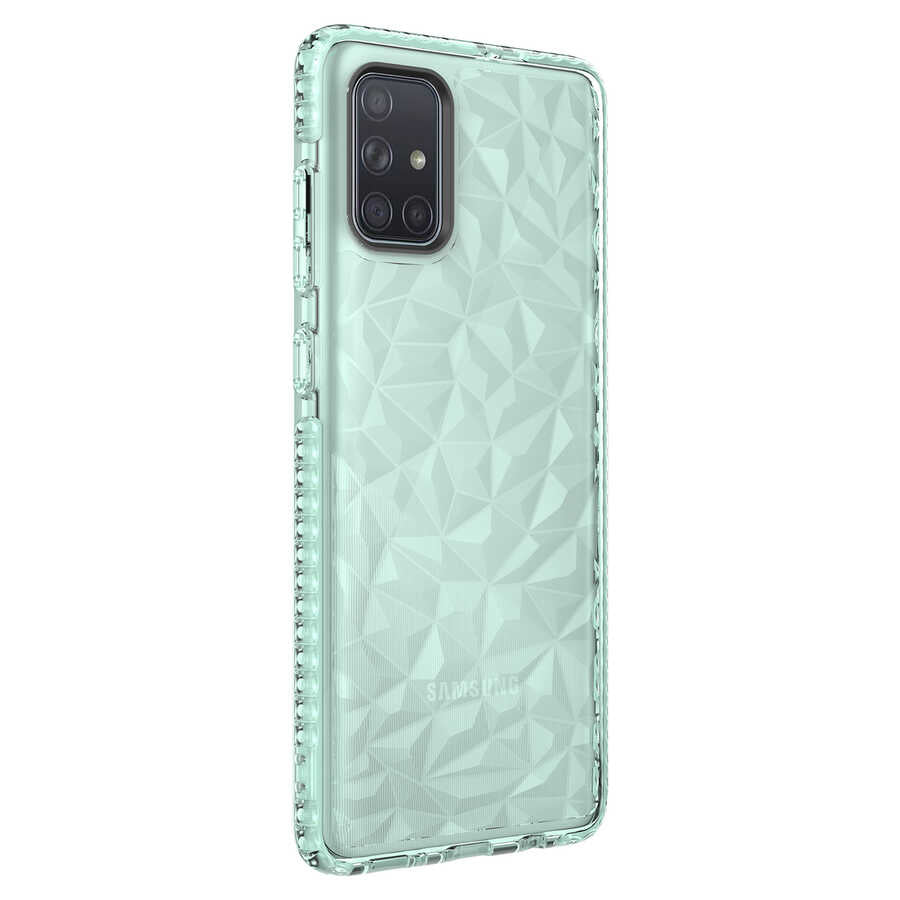 Galaxy A51 Kılıf Zore Buzz Kapak Yeşil