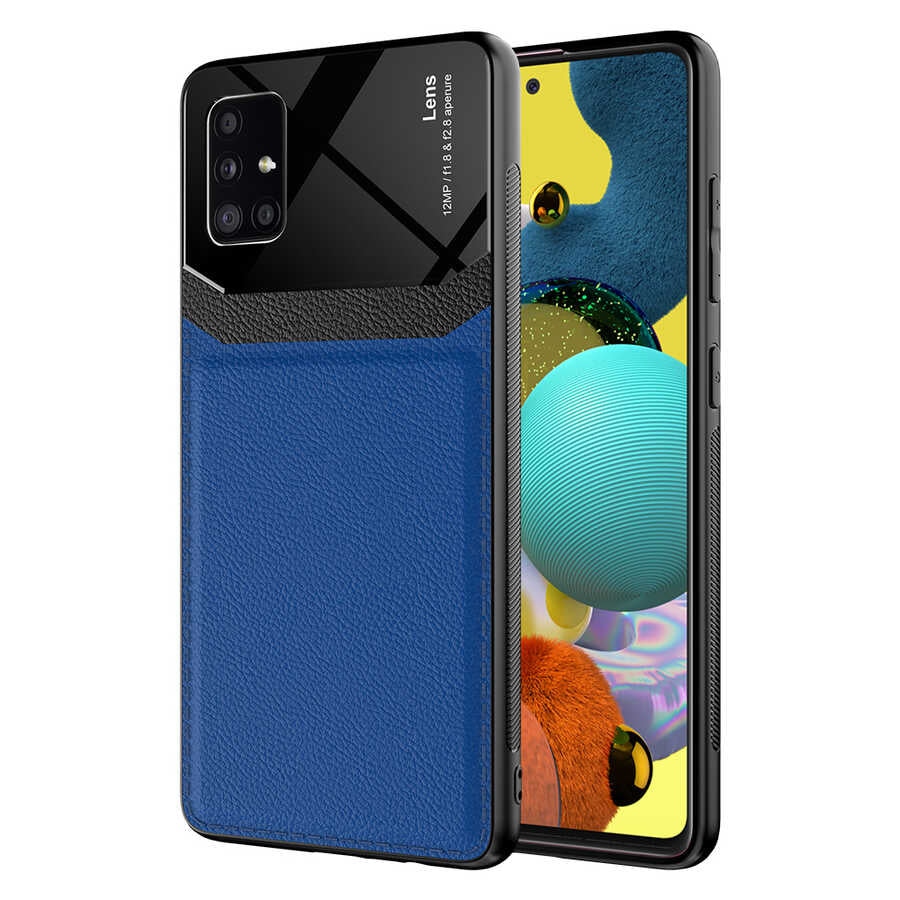 Galaxy A51 Kılıf Zore Emiks Kapak Lacivert