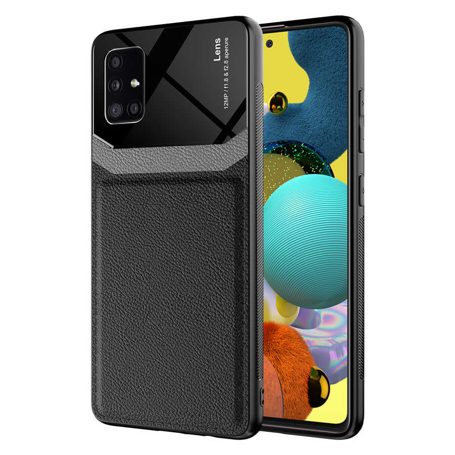 Galaxy A51 Kılıf Zore Emiks Kapak Siyah
