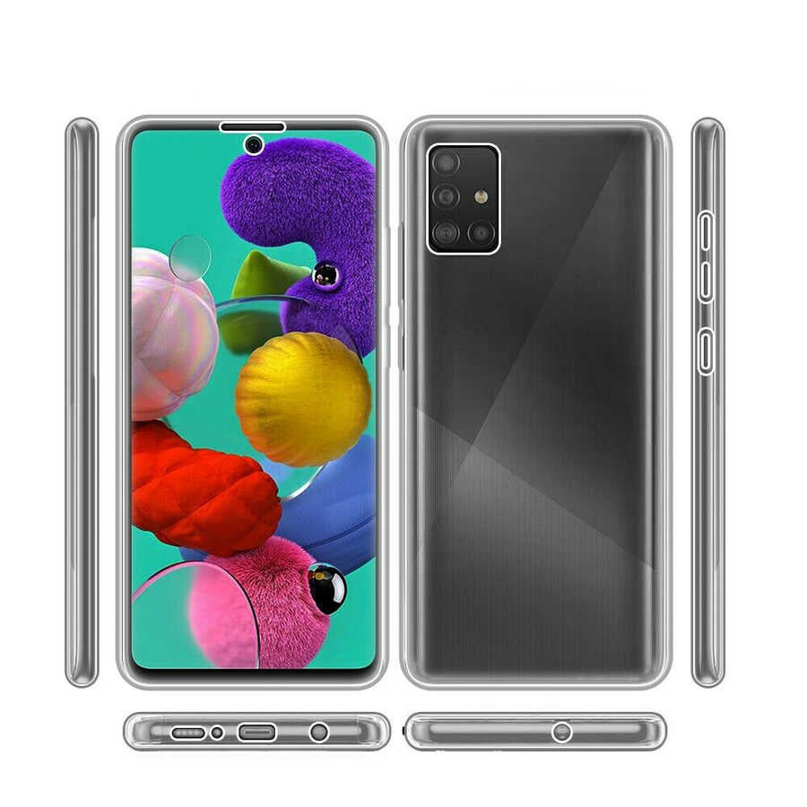 Galaxy A51 Kılıf Zore Enjoy Kapak Renksiz