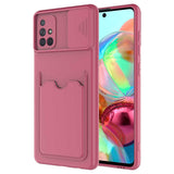 Galaxy A51 Kılıf Zore Kartix Kapak Koyu Mor