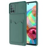 Galaxy A51 Kılıf Zore Kartix Kapak Koyu Yeşil