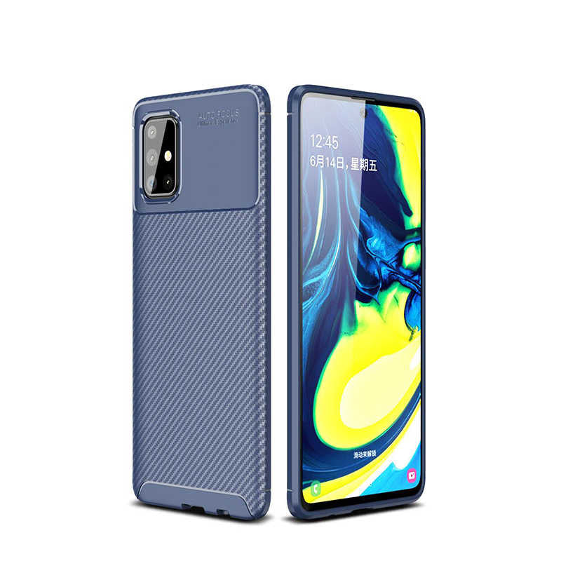 Galaxy A51 Kılıf Zore Negro Silikon Kapak Lacivert