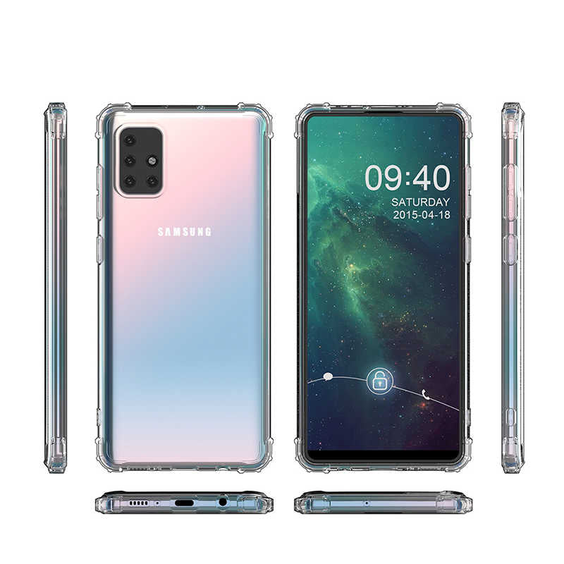 Galaxy A51 Kılıf Zore Nitro Anti Shock Silikon Renksiz