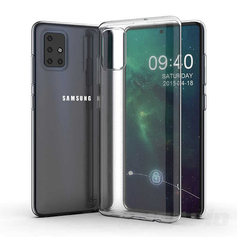 Galaxy A51 Kılıf Zore Süper Silikon Kapak Renksiz