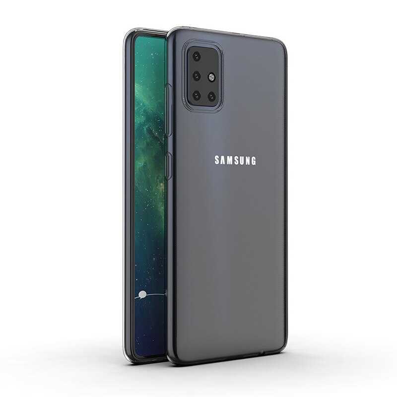 Galaxy A51 Kılıf Zore Süper Silikon Kapak Renksiz