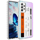 Galaxy A52 Kılıf Airbag Kenarlı Renkli Desenli Silikon Zore Elegans Kapak NO1