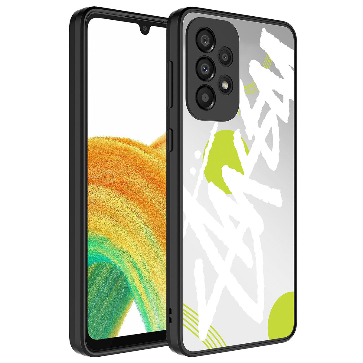 Galaxy A52 Kılıf Aynalı Desenli Kamera Korumalı Parlak Zore Mirror Kapak Yazı