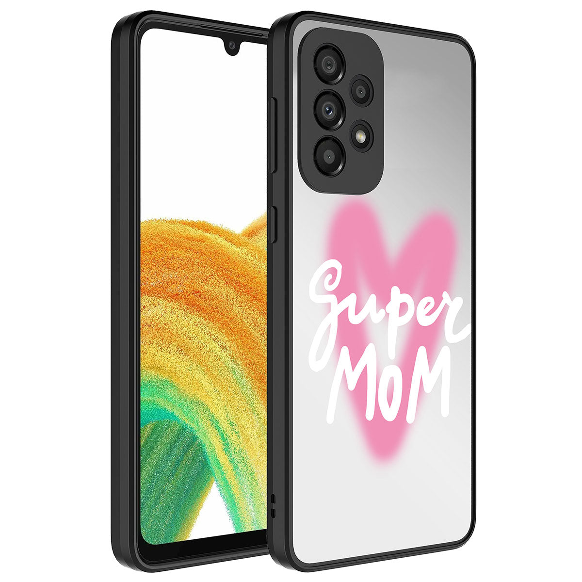 Galaxy A52 Kılıf Aynalı Desenli Kamera Korumalı Parlak Zore Mirror Kapak Süper Anne