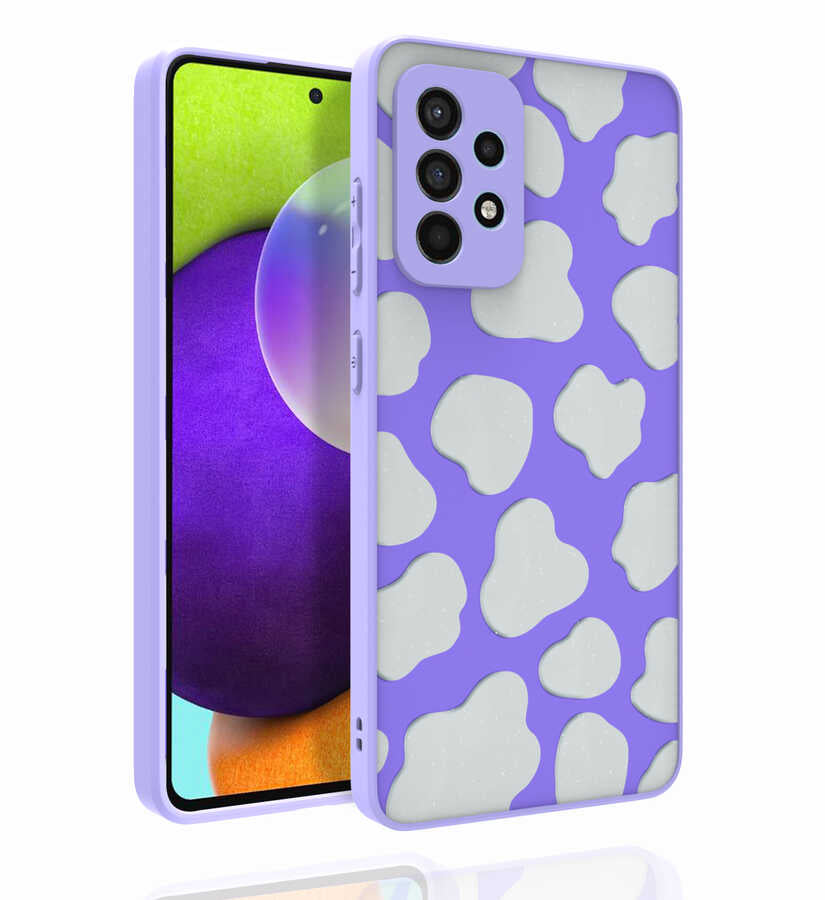Galaxy A52 Kılıf Desenli Kamera Korumalı Parlak Zore Nora Kapak NO6