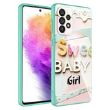 Galaxy A52 Kılıf Kamera Korumalı Desenli Sert Silikon Zore Epoksi Kapak NO5