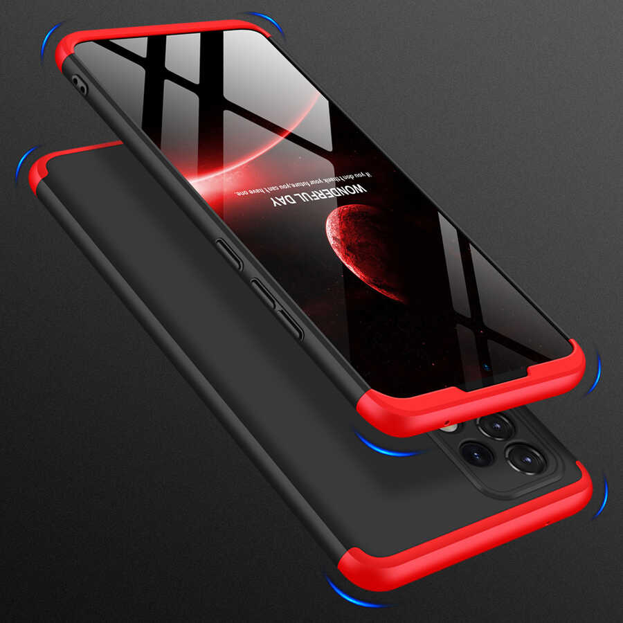 Galaxy A52 Kılıf Zore Ays Kapak Siyah-Mavi