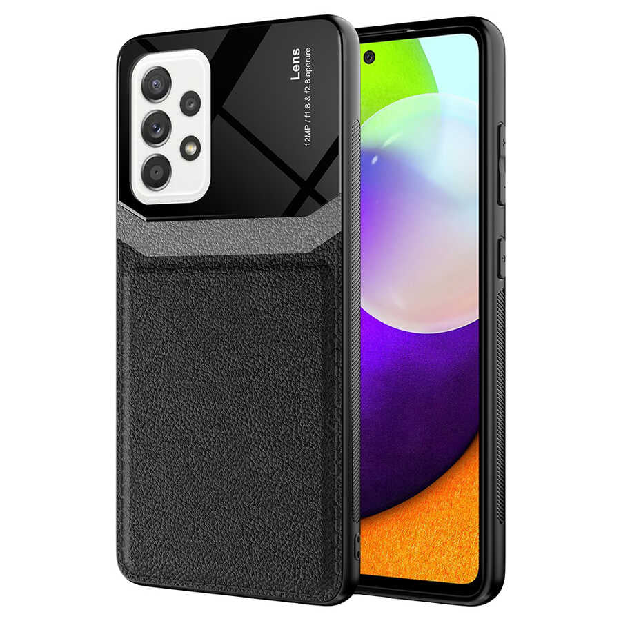 Galaxy A52 Kılıf Zore Emiks Kapak Siyah