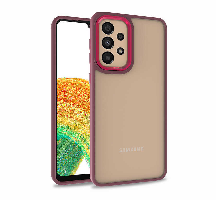 Galaxy A52 Kılıf Zore Flora Kapak Kırmızı