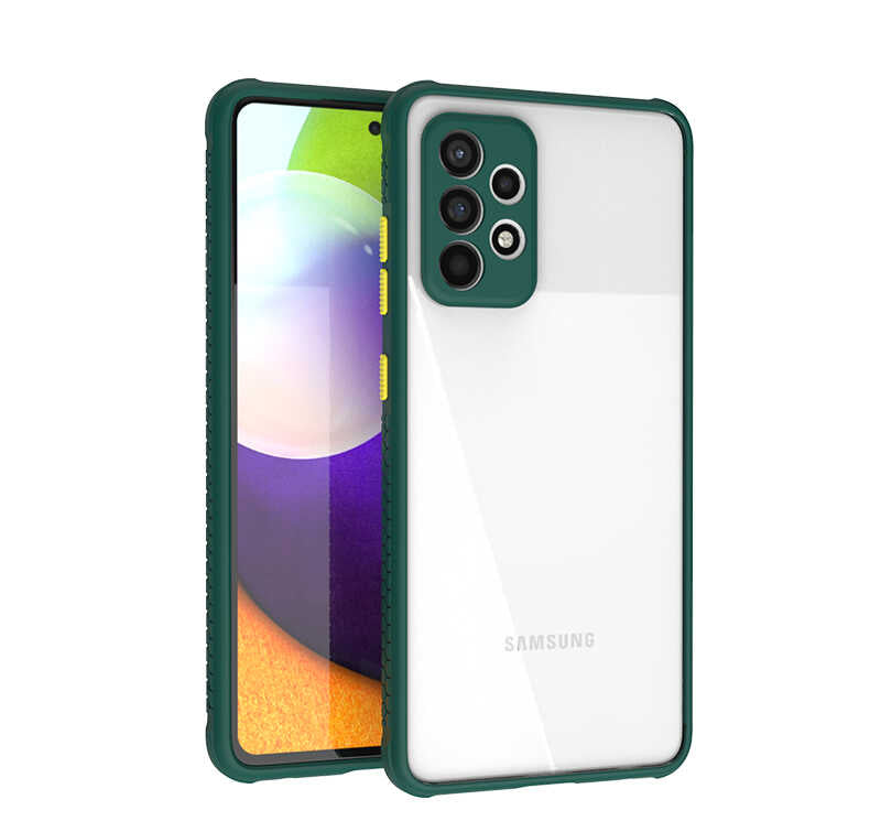 Galaxy A52 Kılıf Zore Kaff Kapak Koyu Yeşil