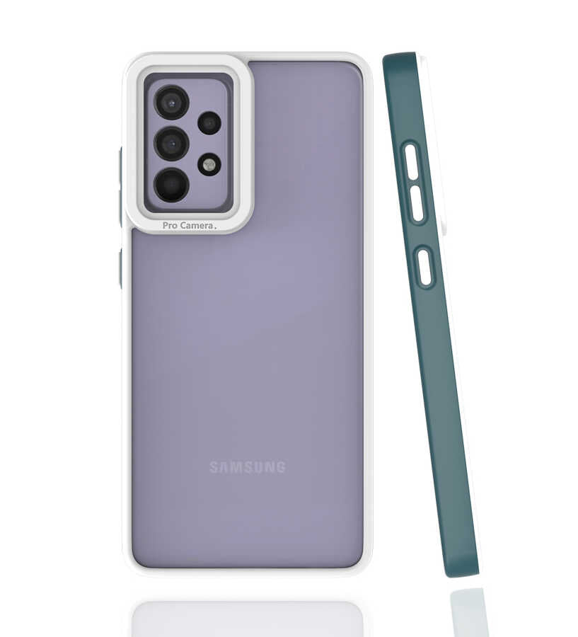 Galaxy A52 Kılıf Zore Mima Kapak Koyu Yeşil