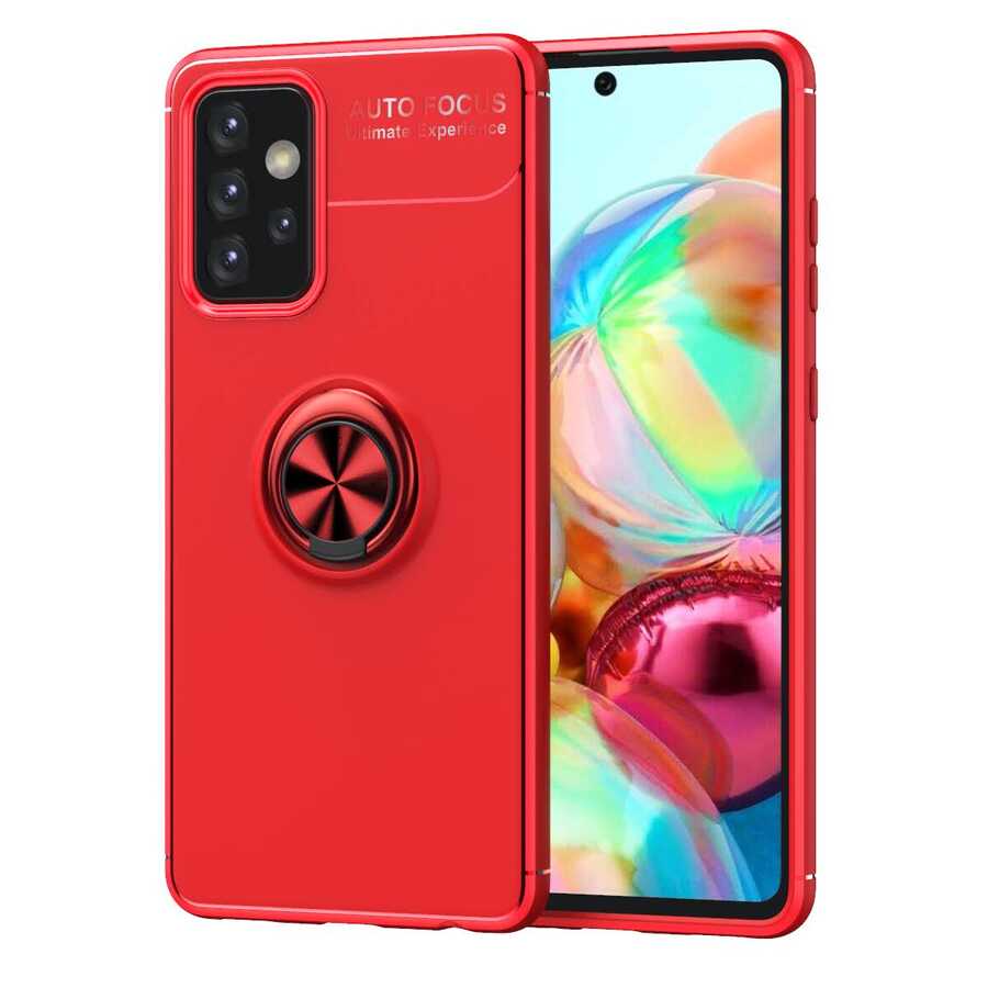 Galaxy A52 Kılıf Zore Ravel Silikon Kapak Kırmızı