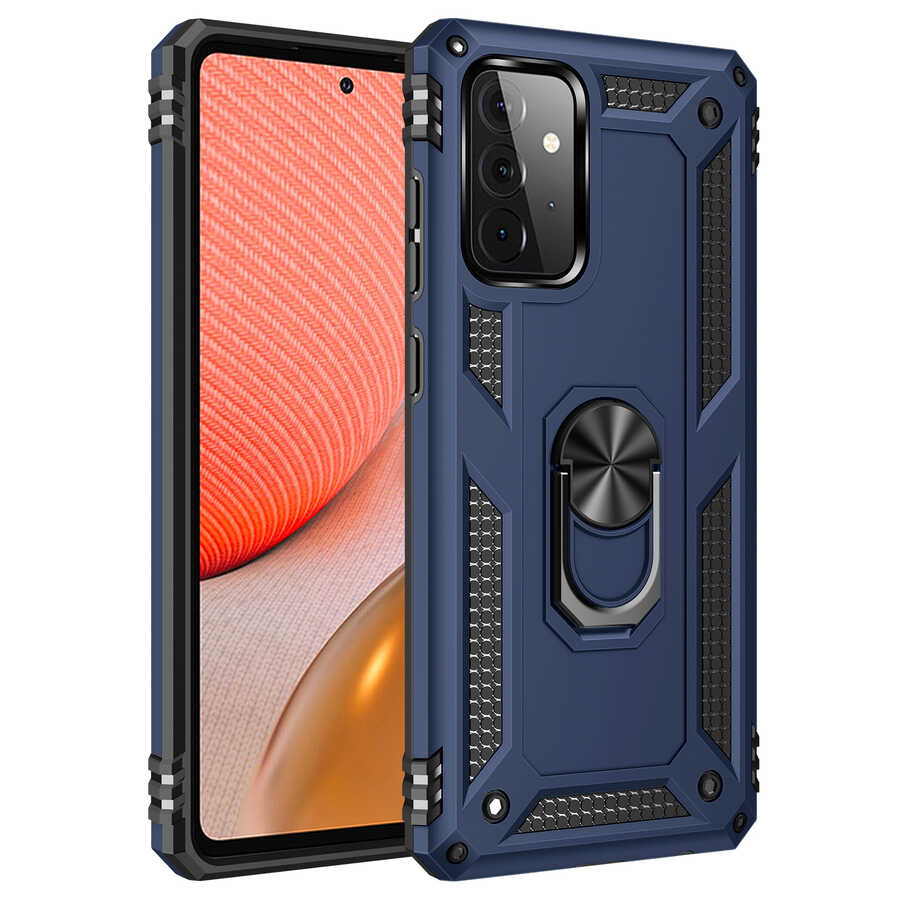 Galaxy A52 Kılıf Zore Vega Kapak Mavi