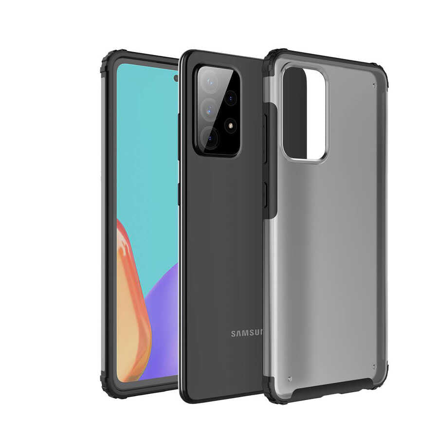 Galaxy A52 Kılıf Zore Volks Kapak Siyah