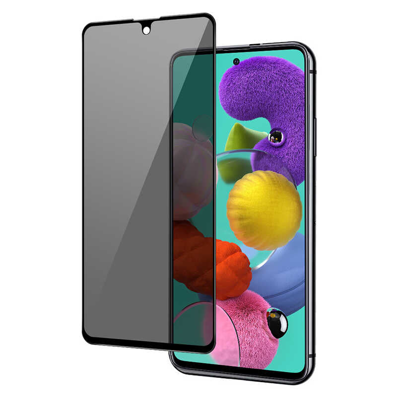 Galaxy A52 Zore New 5D Privacy Temperli Ekran Koruyucu Siyah