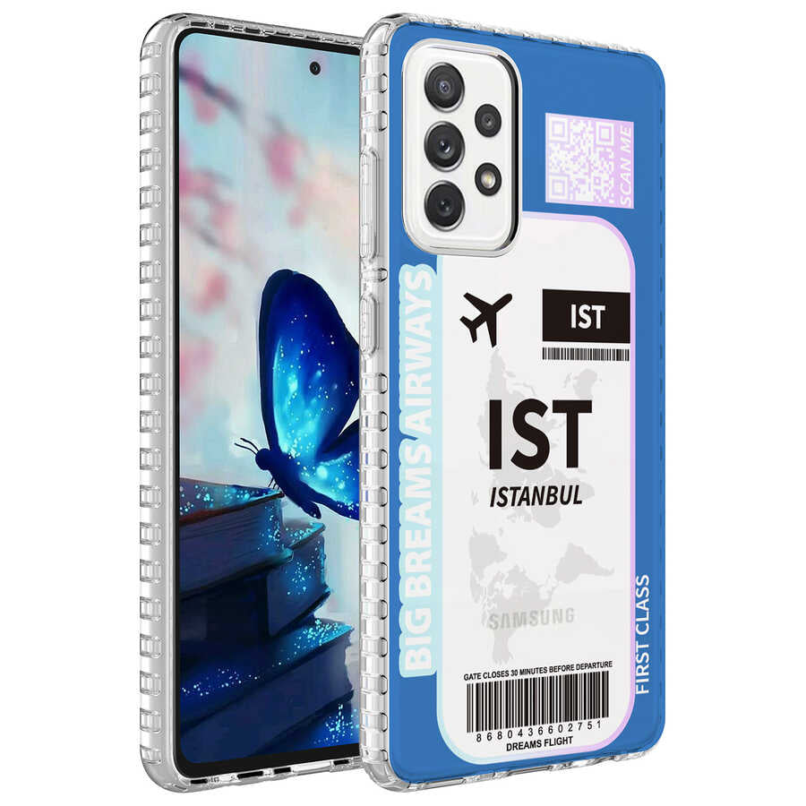 Galaxy A53 5G Kılıf Airbag Kenarlı Renkli Desenli Silikon Zore Elegans Kapak NO4